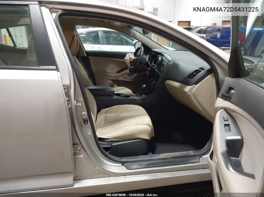 KNAGM4A72D5431225 2013 Kia Optima Lx