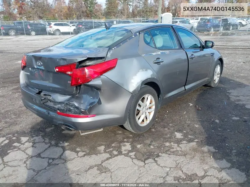 5XXGM4A74DG145536 2013 Kia Optima Lx