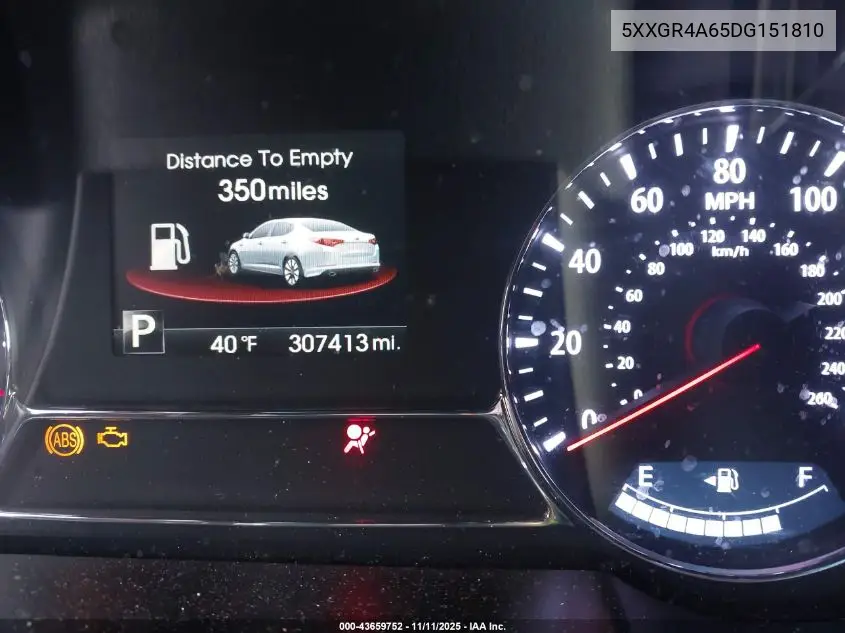 5XXGR4A65DG151810 2013 Kia Optima Sx