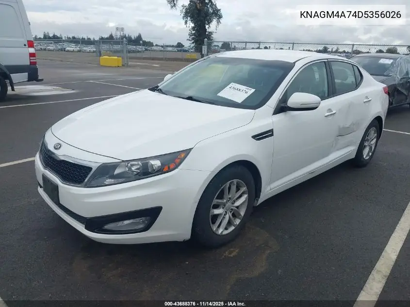 KNAGM4A74D5356026 2013 Kia Optima Lx