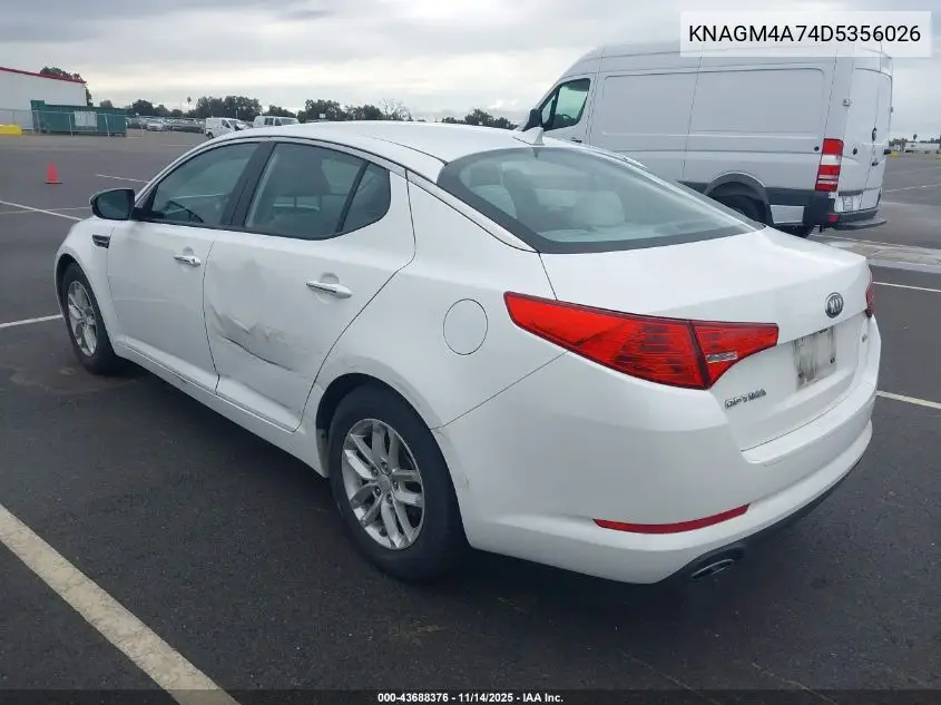 KNAGM4A74D5356026 2013 Kia Optima Lx