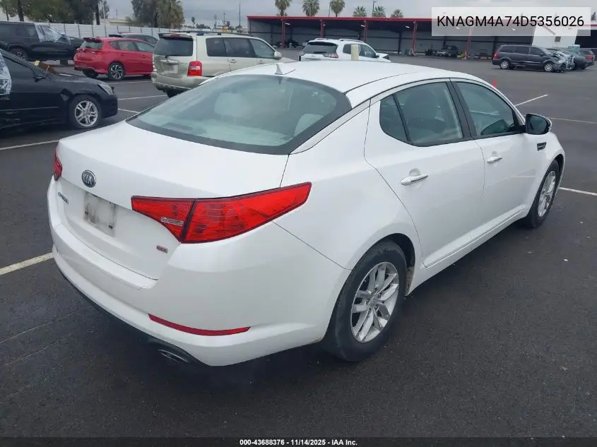 KNAGM4A74D5356026 2013 Kia Optima Lx