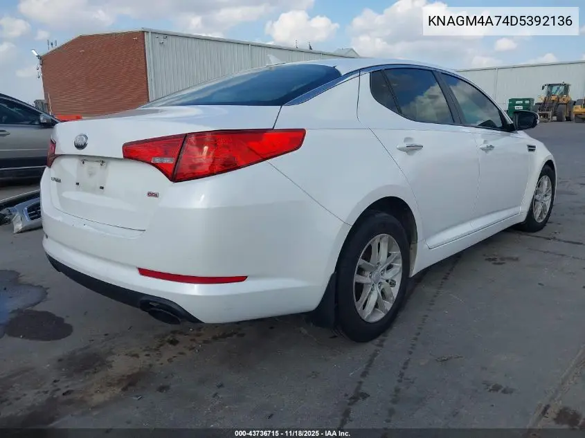KNAGM4A74D5392136 2013 Kia Optima Lx
