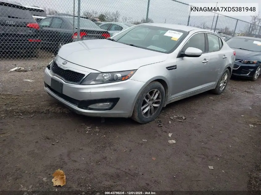 KNAGM4A7XD5381948 2013 Kia Optima Lx