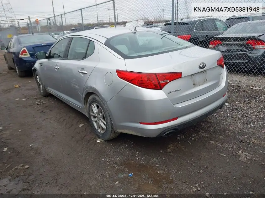 KNAGM4A7XD5381948 2013 Kia Optima Lx