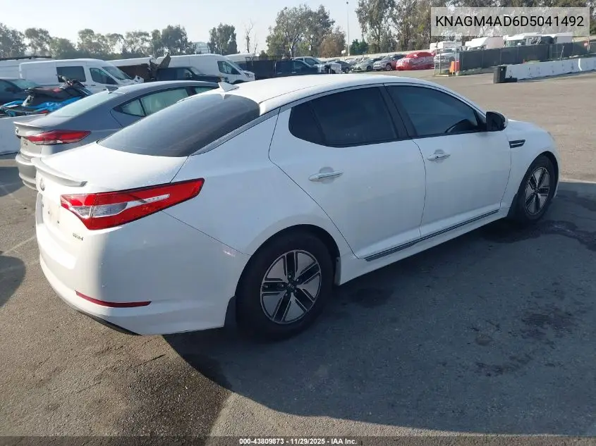 KNAGM4AD6D5041492 2013 Kia Optima Hybrid Lx