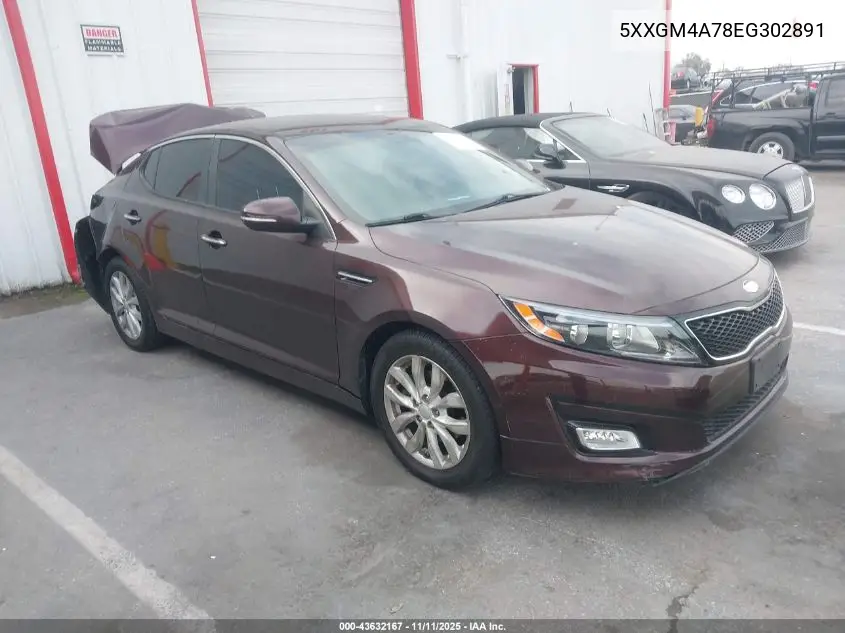 5XXGM4A78EG302891 2014 Kia Optima Lx