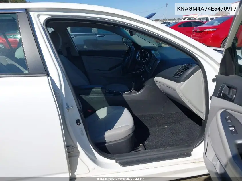 KNAGM4A74E5470917 2014 Kia Optima Lx
