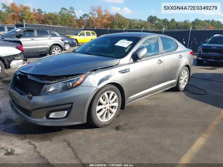 5XXGN4A72EG349279 2014 Kia Optima Ex