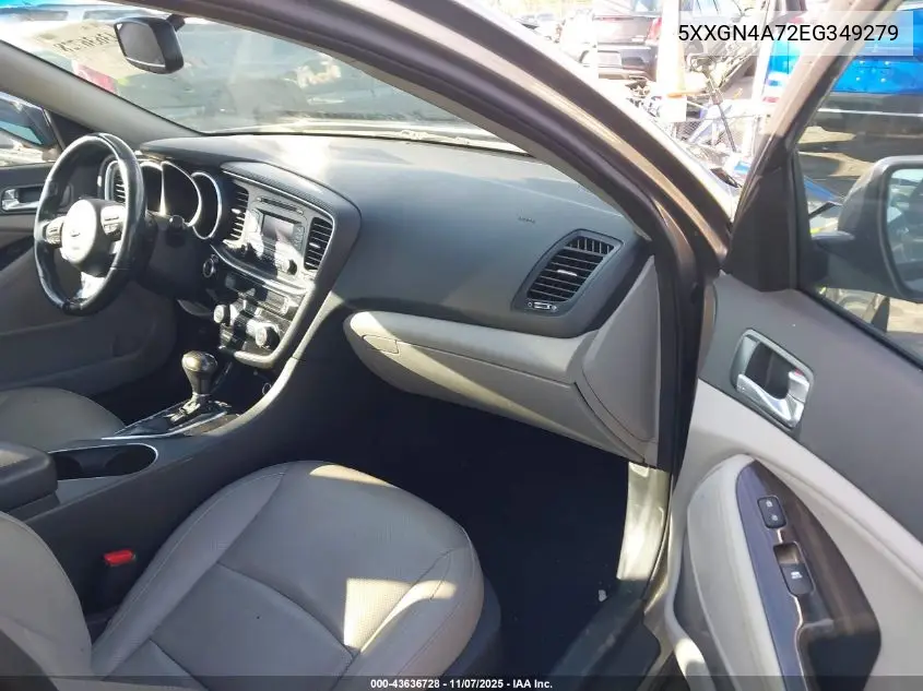 5XXGN4A72EG349279 2014 Kia Optima Ex