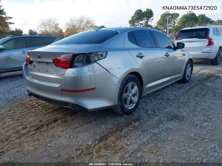KNAGM4A73E5472920 2014 Kia Optima Lx