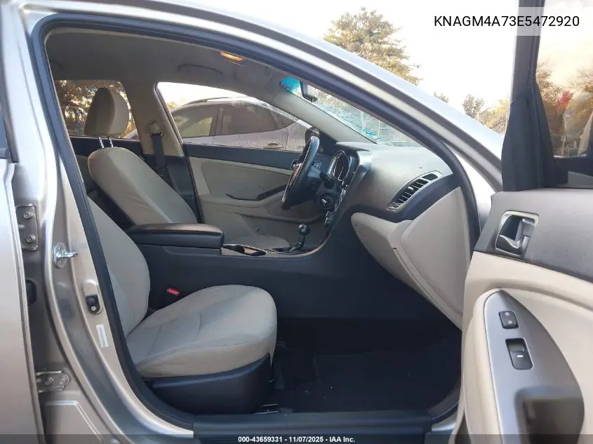 KNAGM4A73E5472920 2014 Kia Optima Lx