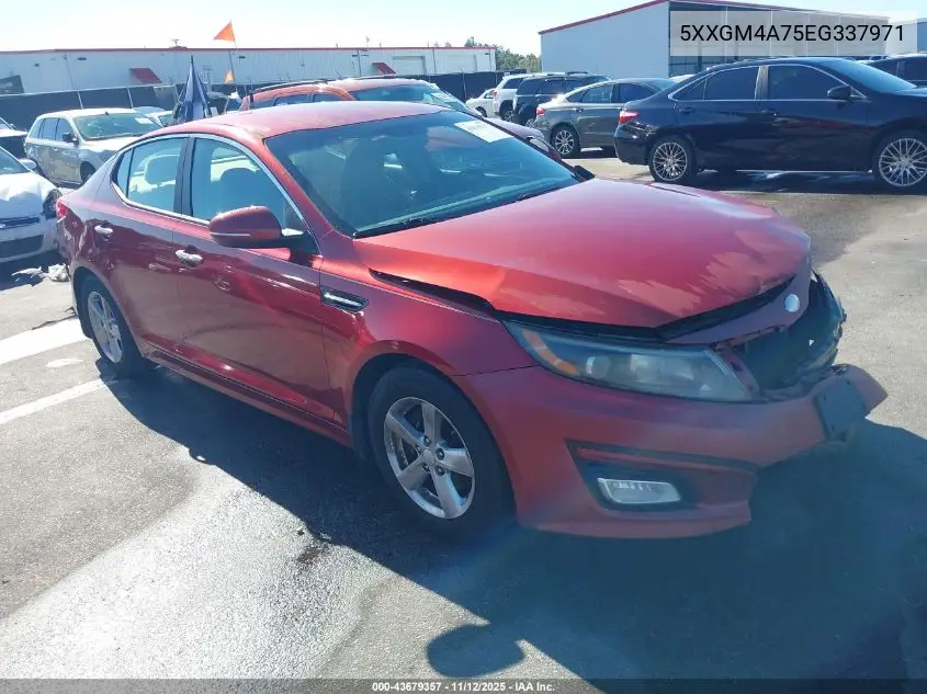 5XXGM4A75EG337971 2014 Kia Optima Lx