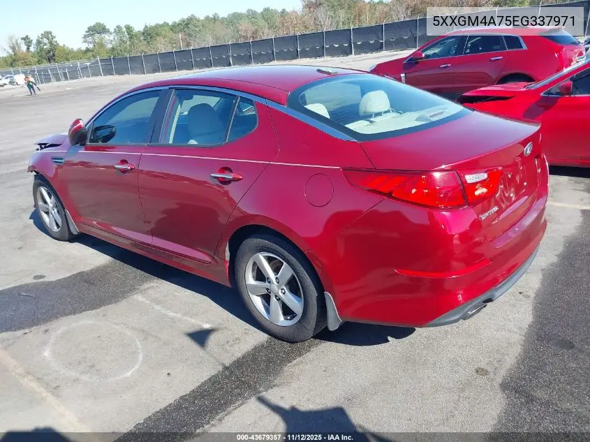 5XXGM4A75EG337971 2014 Kia Optima Lx