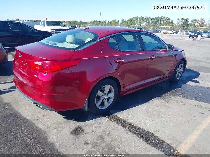 5XXGM4A75EG337971 2014 Kia Optima Lx