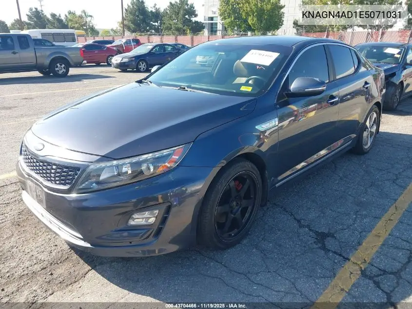 KNAGN4AD1E5071031 2014 Kia Optima Hybrid Ex