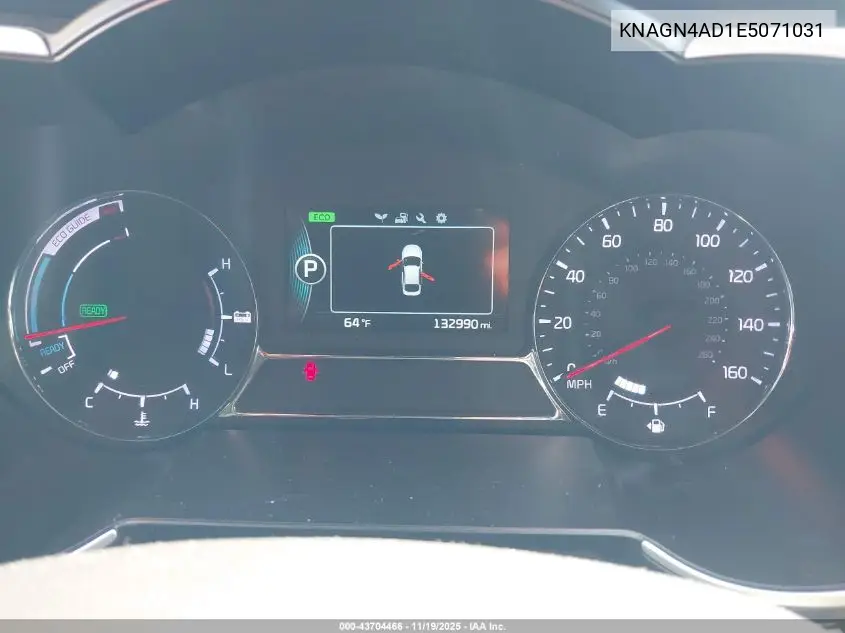 KNAGN4AD1E5071031 2014 Kia Optima Hybrid Ex