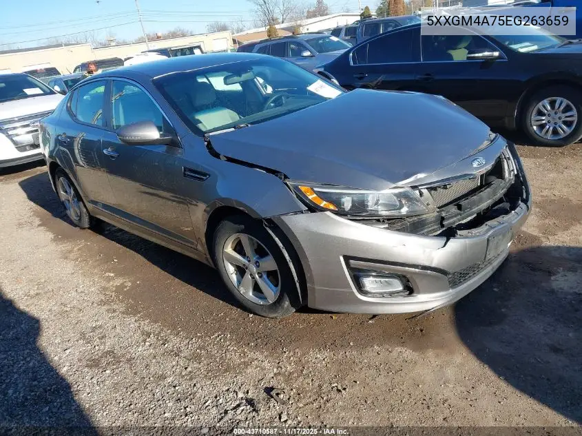 5XXGM4A75EG263659 2014 Kia Optima Lx