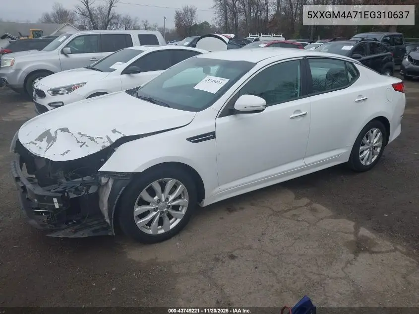 5XXGM4A71EG310637 2014 Kia Optima Lx