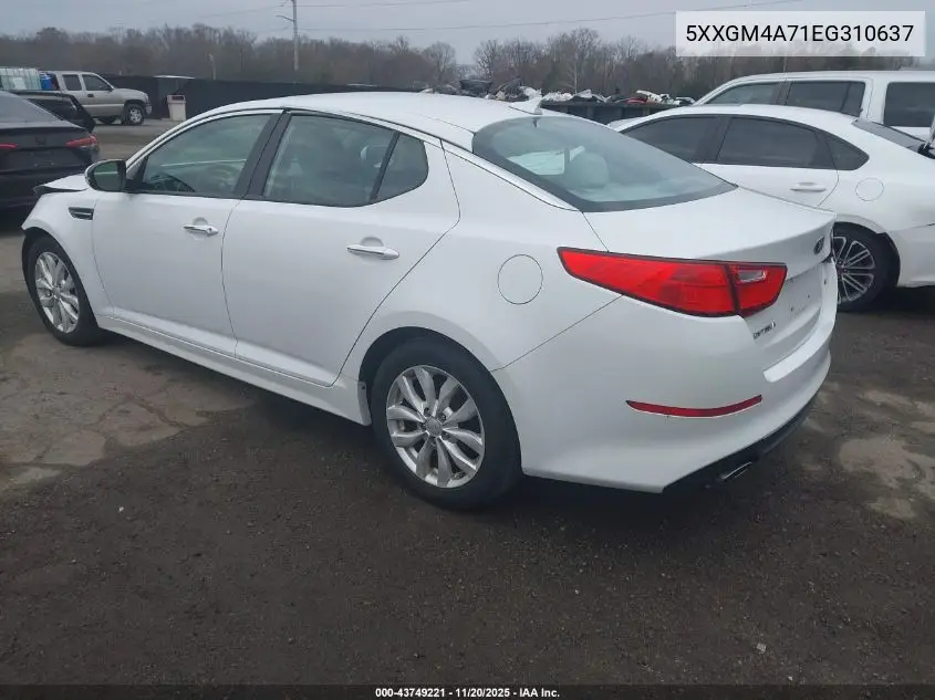 5XXGM4A71EG310637 2014 Kia Optima Lx