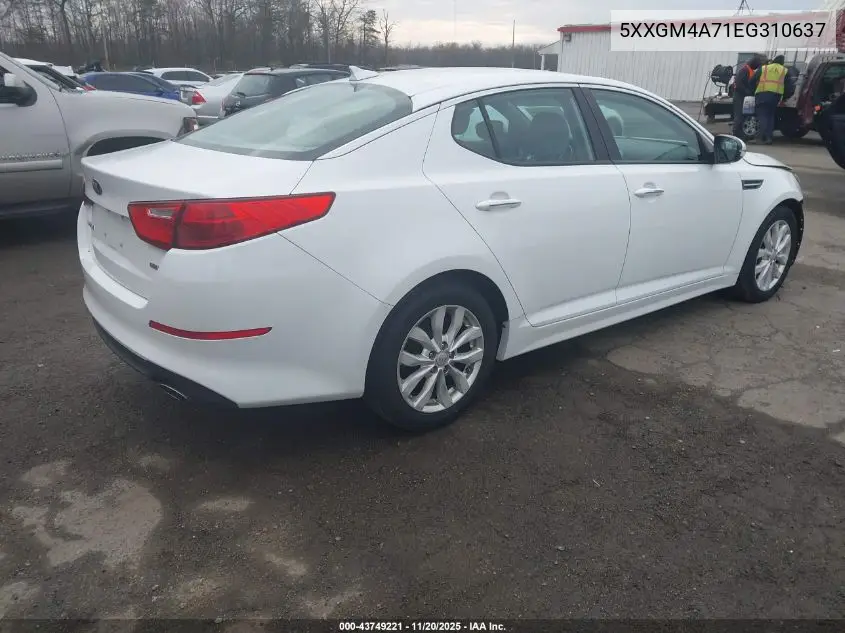 5XXGM4A71EG310637 2014 Kia Optima Lx
