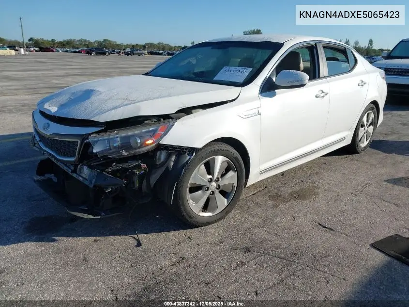 KNAGN4ADXE5065423 2014 Kia Optima Hybrid Ex