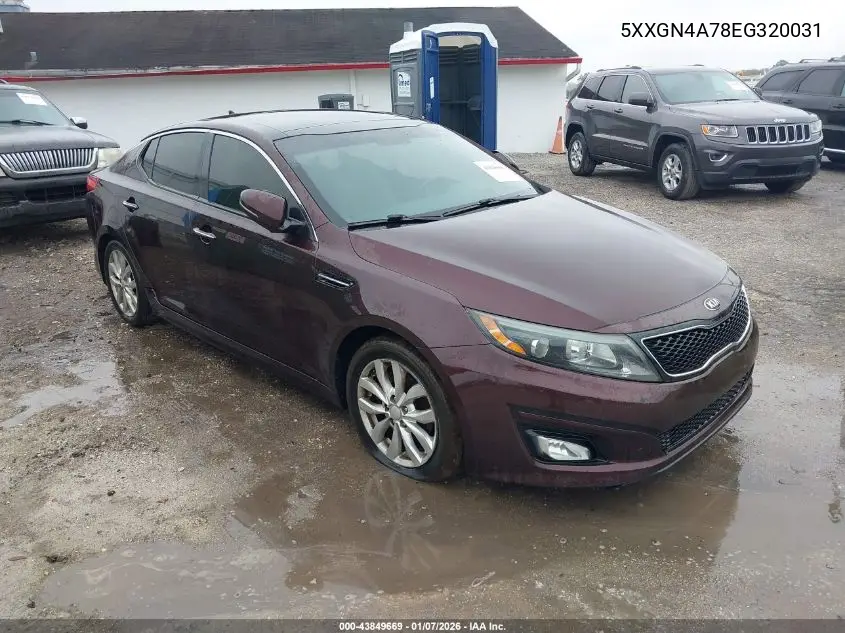 5XXGN4A78EG320031 2014 Kia Optima Ex