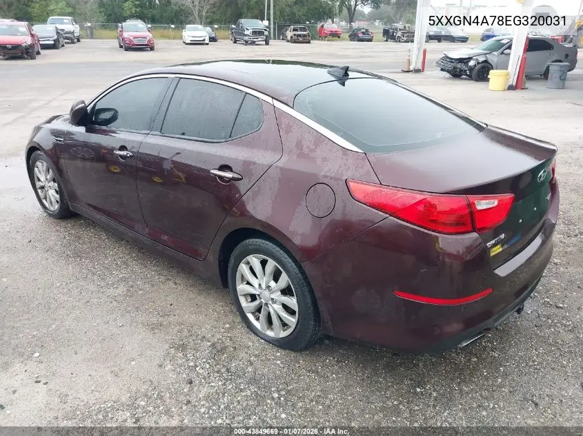 5XXGN4A78EG320031 2014 Kia Optima Ex