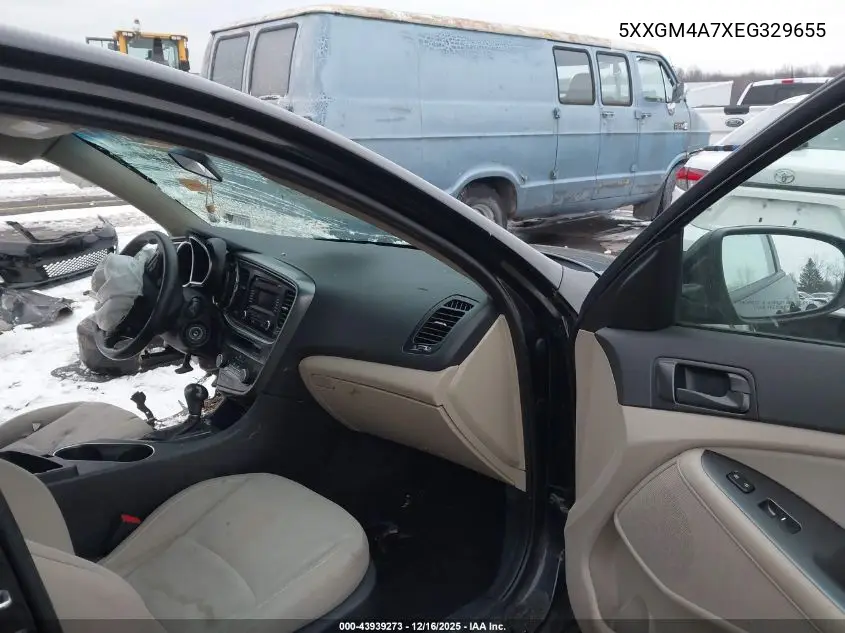 5XXGM4A7XEG329655 2014 Kia Optima Lx