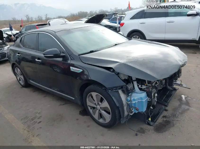 KNAGN4AD0E5074809 2014 Kia Optima Hybrid Ex