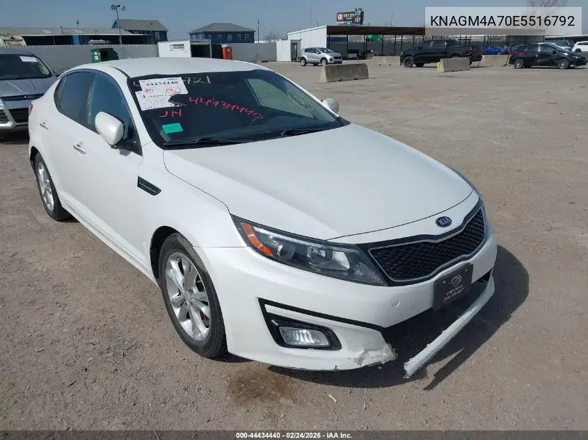 KNAGM4A70E5516792 2014 Kia Optima Lx