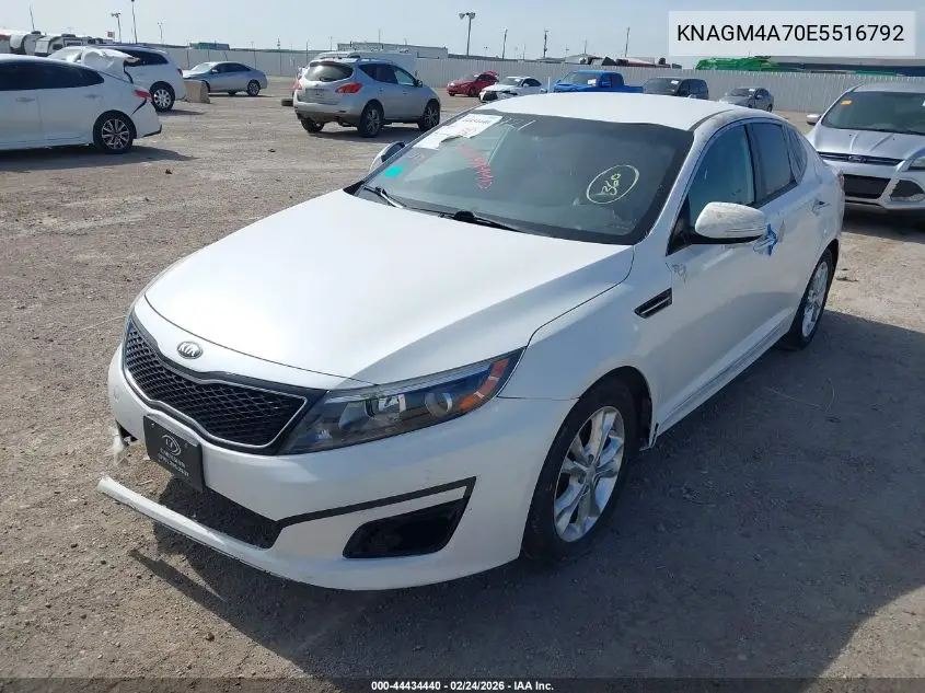 KNAGM4A70E5516792 2014 Kia Optima Lx