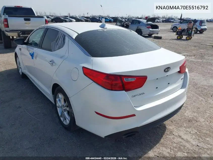KNAGM4A70E5516792 2014 Kia Optima Lx