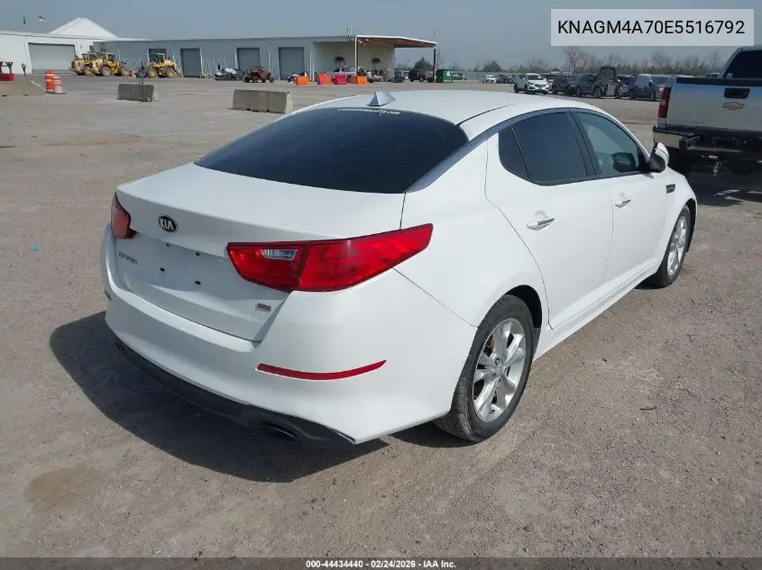 KNAGM4A70E5516792 2014 Kia Optima Lx