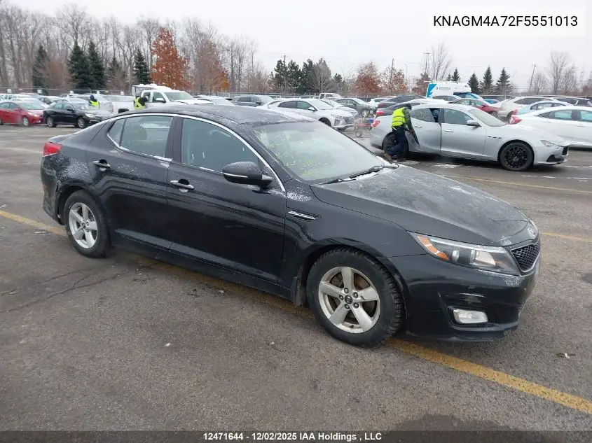 KNAGM4A72F5551013 2015 Kia Optima Lx
