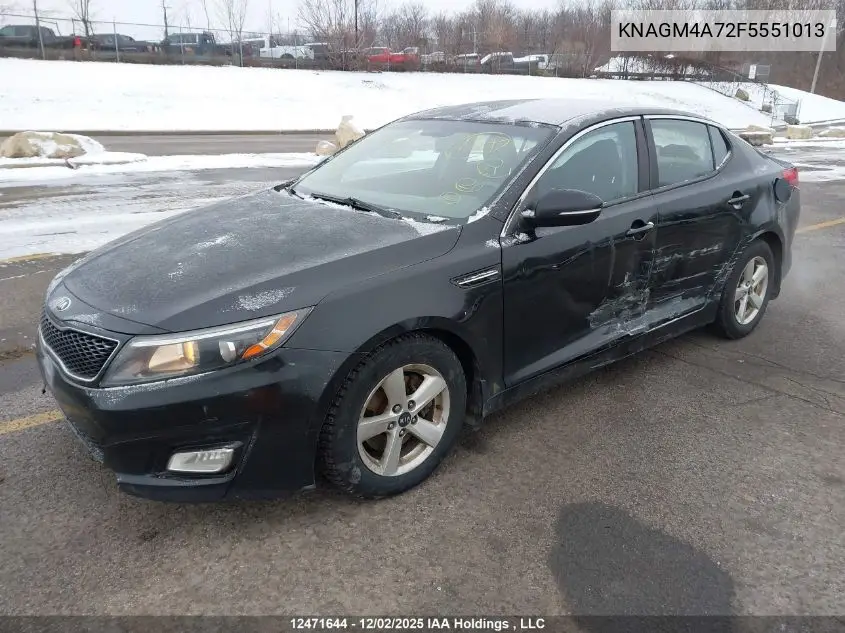 KNAGM4A72F5551013 2015 Kia Optima Lx