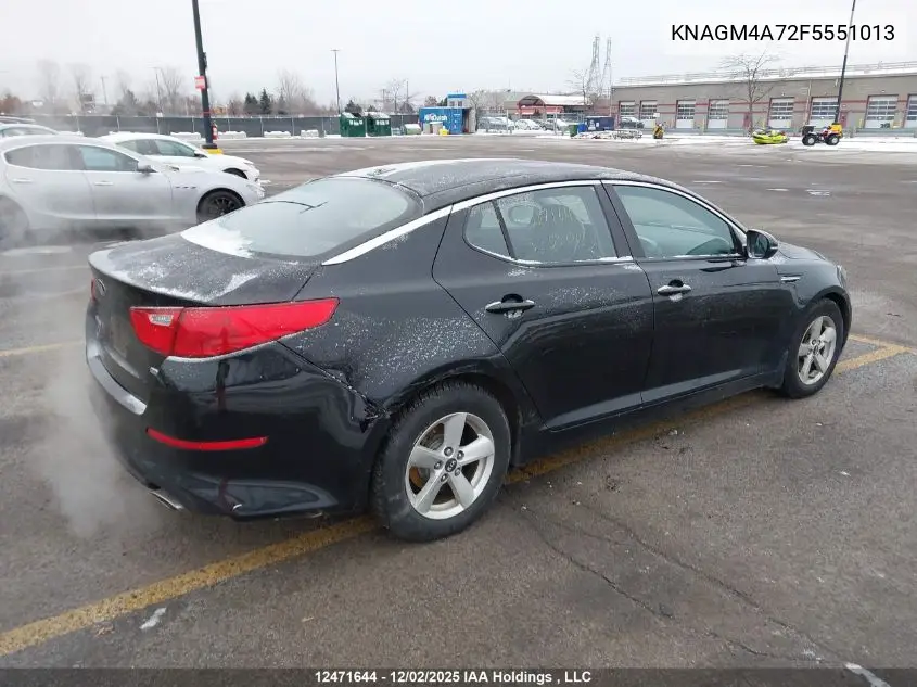 KNAGM4A72F5551013 2015 Kia Optima Lx