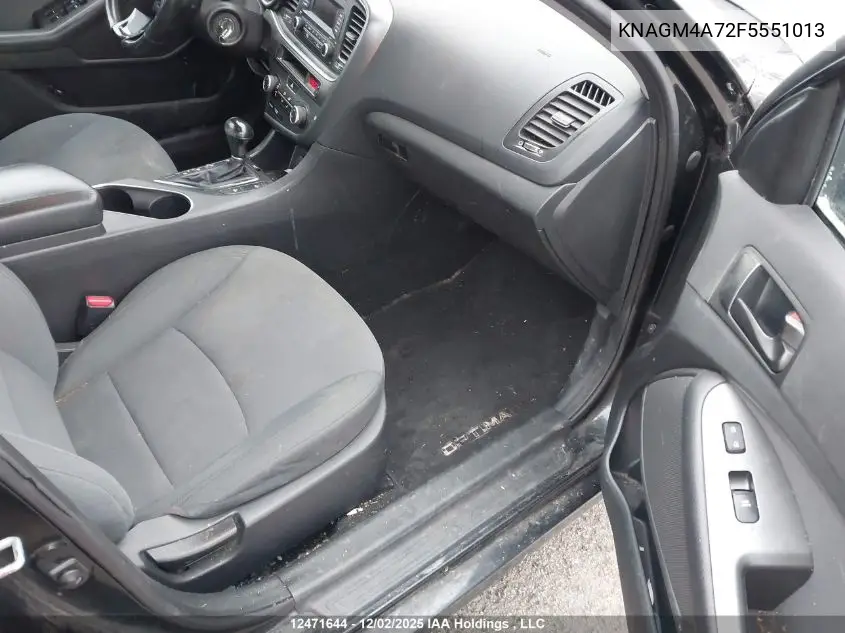KNAGM4A72F5551013 2015 Kia Optima Lx