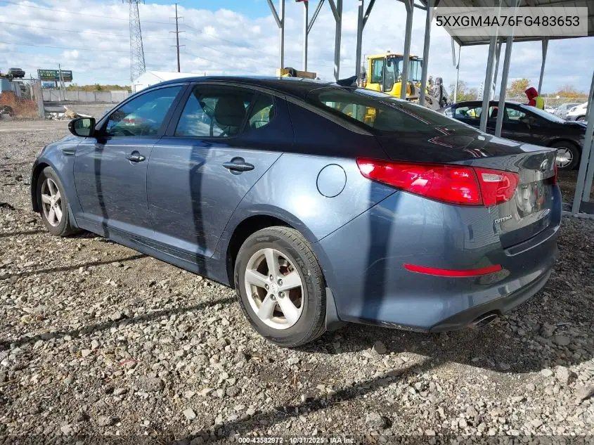 5XXGM4A76FG483653 2015 Kia Optima Lx