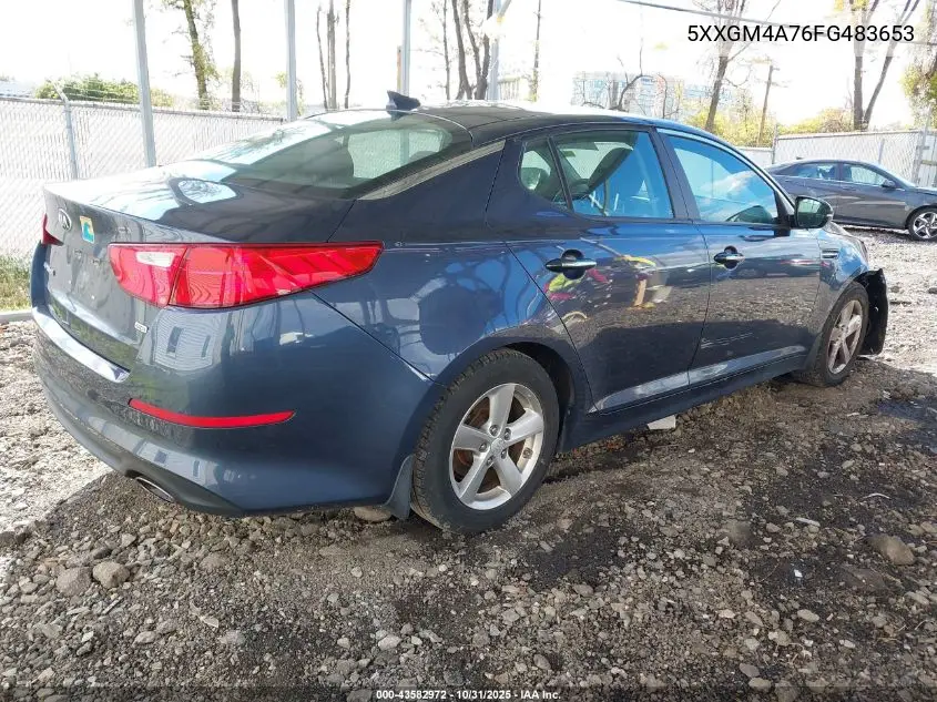 5XXGM4A76FG483653 2015 Kia Optima Lx