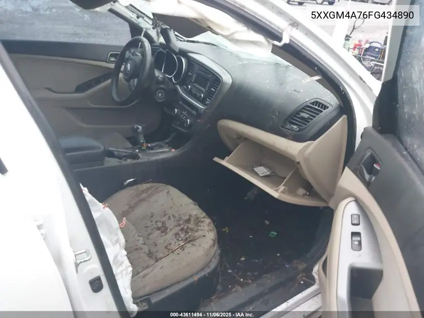 5XXGM4A76FG434890 2015 Kia Optima Lx