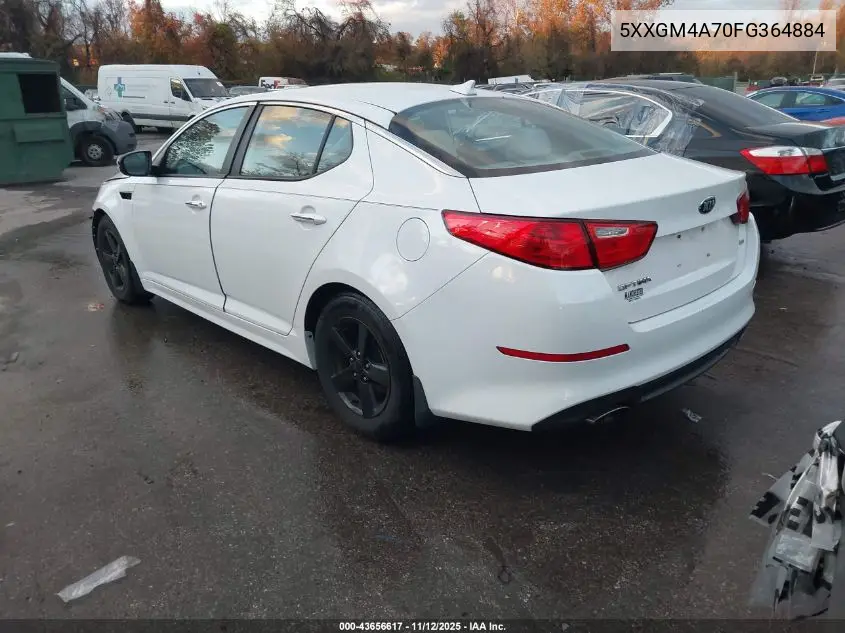 5XXGM4A70FG364884 2015 Kia Optima Lx
