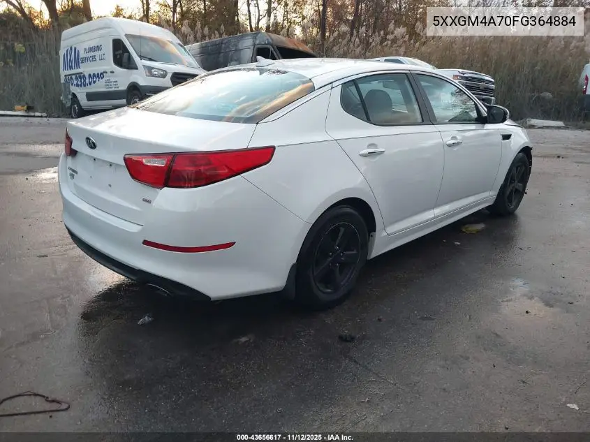 5XXGM4A70FG364884 2015 Kia Optima Lx