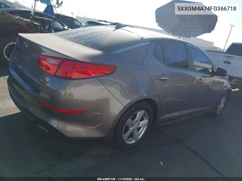 5XXGM4A74FG366718 2015 Kia Optima Lx
