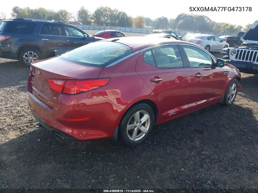 5XXGM4A77FG473178 2015 Kia Optima Lx