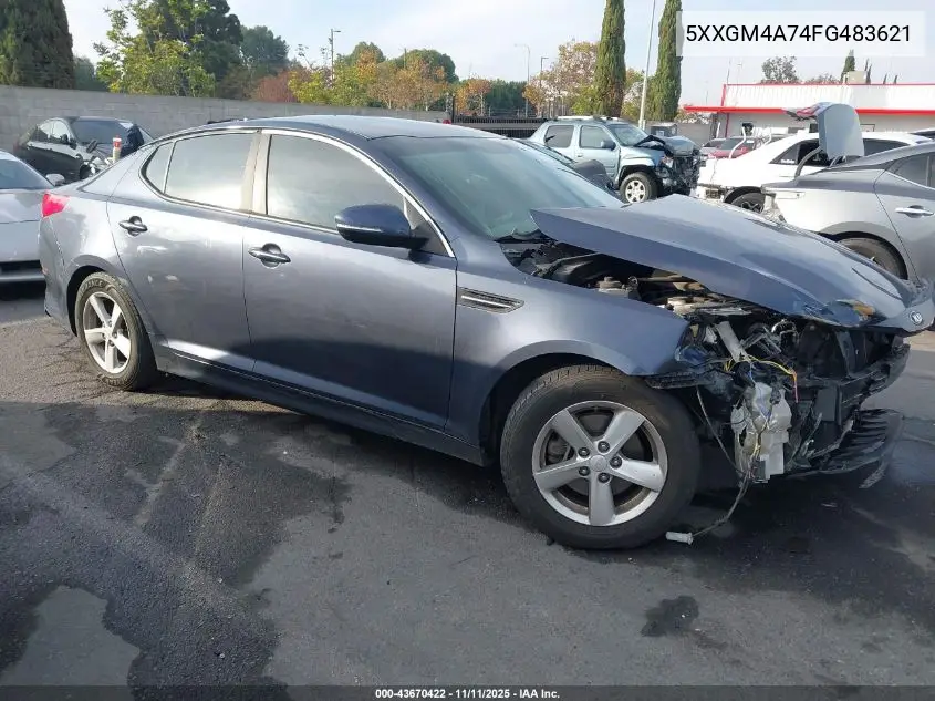 5XXGM4A74FG483621 2015 Kia Optima Lx