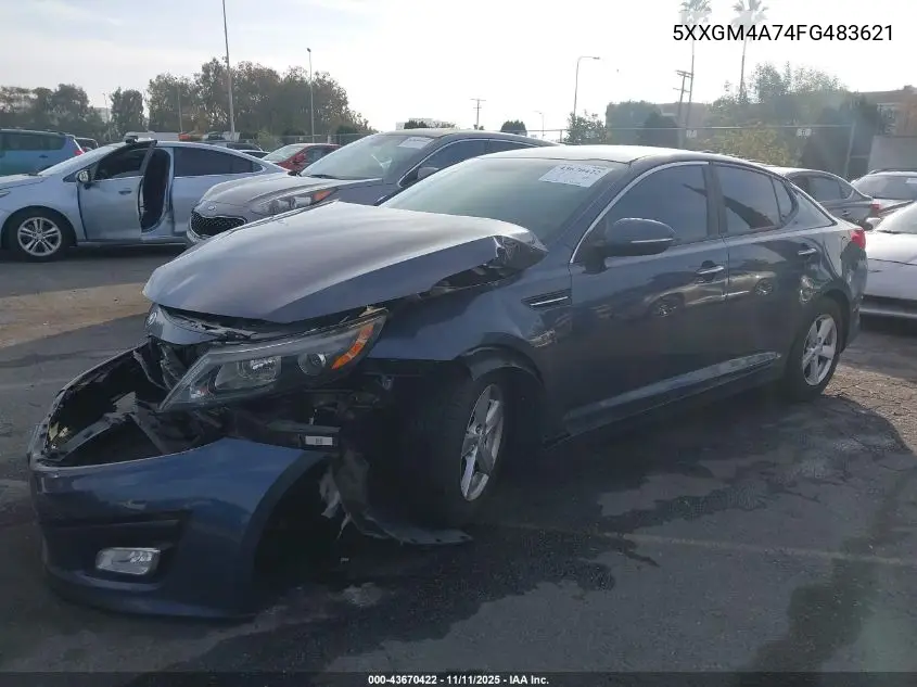 5XXGM4A74FG483621 2015 Kia Optima Lx