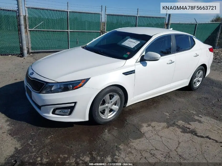 KNAGM4A78F5663721 2015 Kia Optima Lx