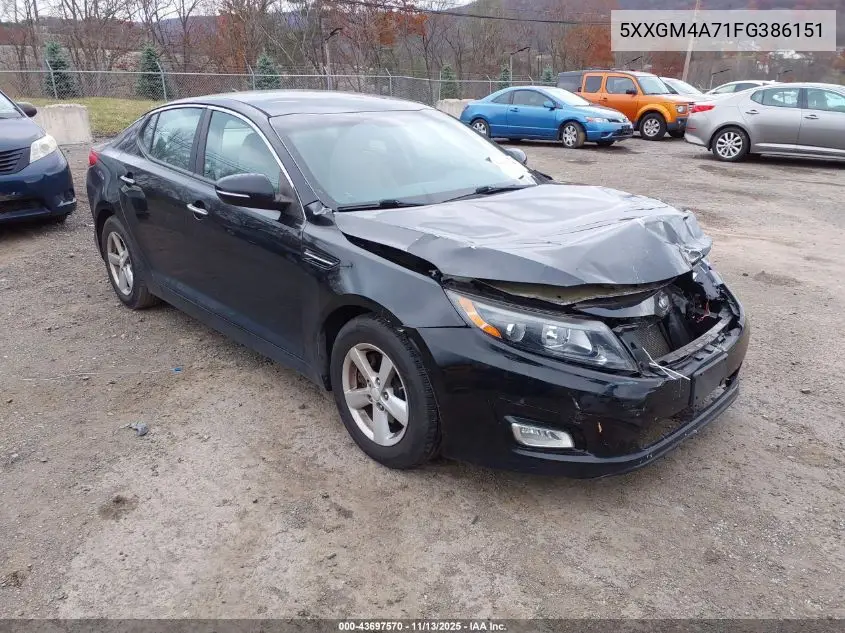 5XXGM4A71FG386151 2015 Kia Optima Lx