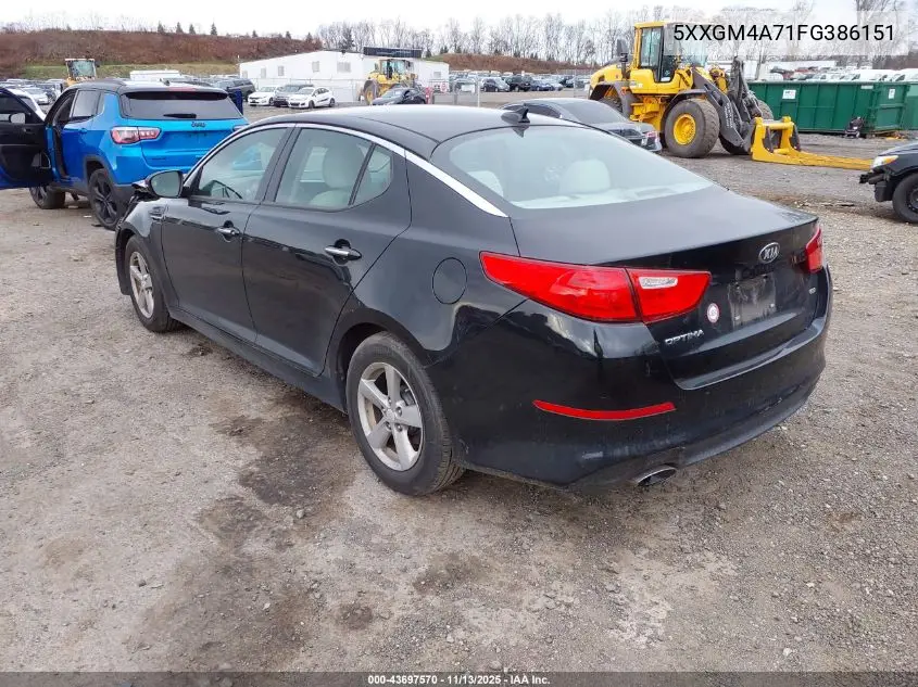 5XXGM4A71FG386151 2015 Kia Optima Lx